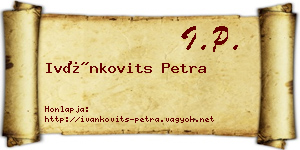 Ivánkovits Petra névjegykártya